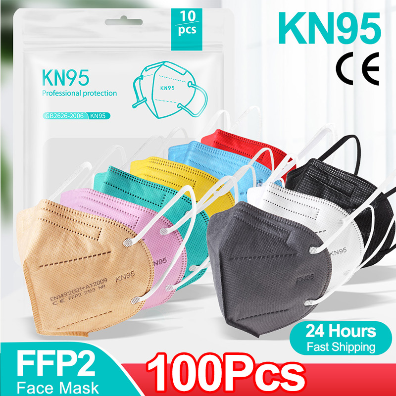 Disposable Surgical Mask - 10-100 قطعة mascarillas FFP2 قناع الوجه