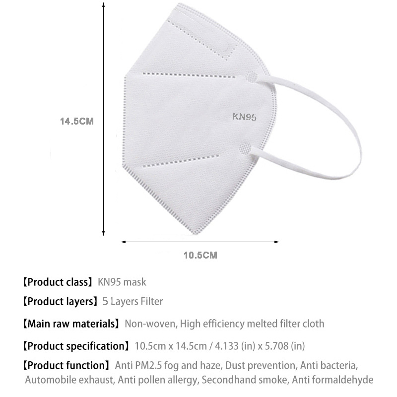 10-100 قطعة mascarillas FFP2 ق - مراجعة Disposable Surgical Mask وسعره