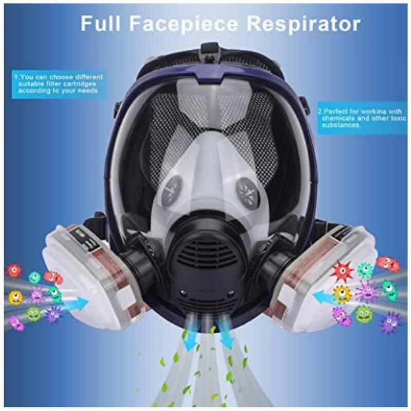 قناع الغاز الكيميائي 6800 تنفس - مراجعة Dust Mask Construction وسعره